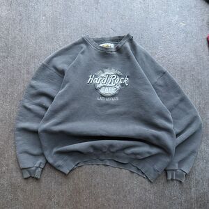 Hard Rock Cats 90s Faded Embroidered Sweatshirt Size XL